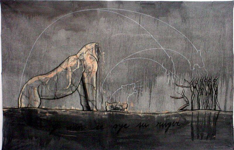 Jose Bedia, Y aún se oye su rugir
2001, Acrylic on canvas