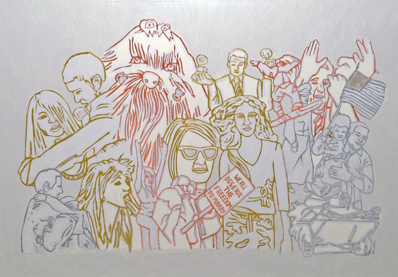 Edra Soto, We All Deserve the Freedom to Marry
2004, Acrylic on canvas